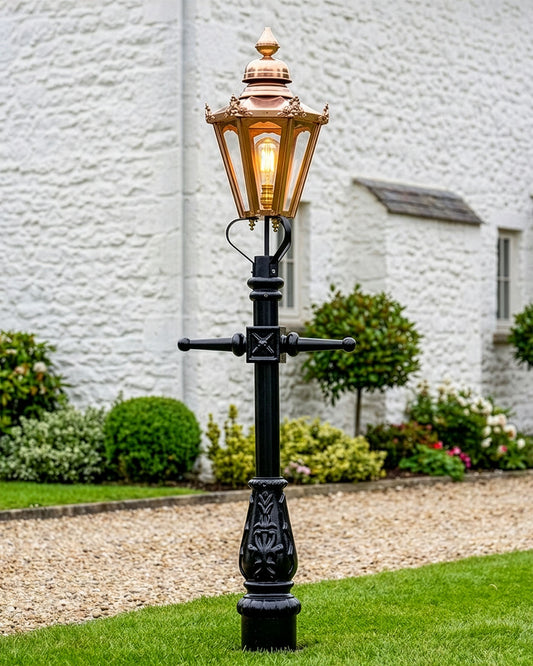 Copper Hexagonal Miniature Lamp Post - 1.5m Digital Illustration