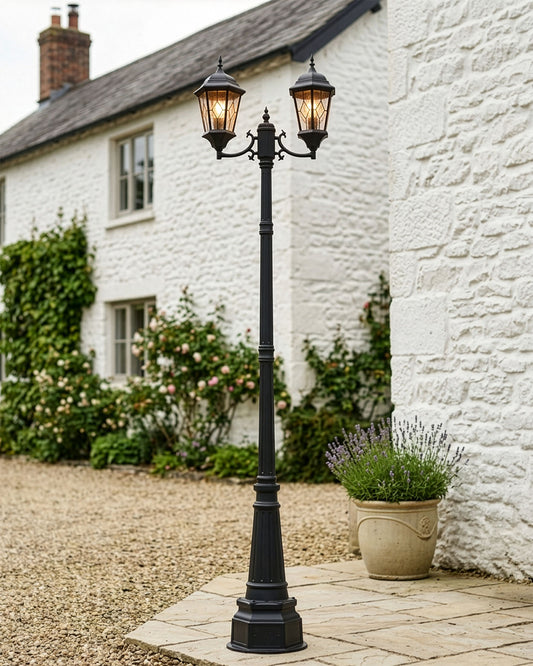 'Culham' Double-Headed Victorian Lamp Post Digital Illustration