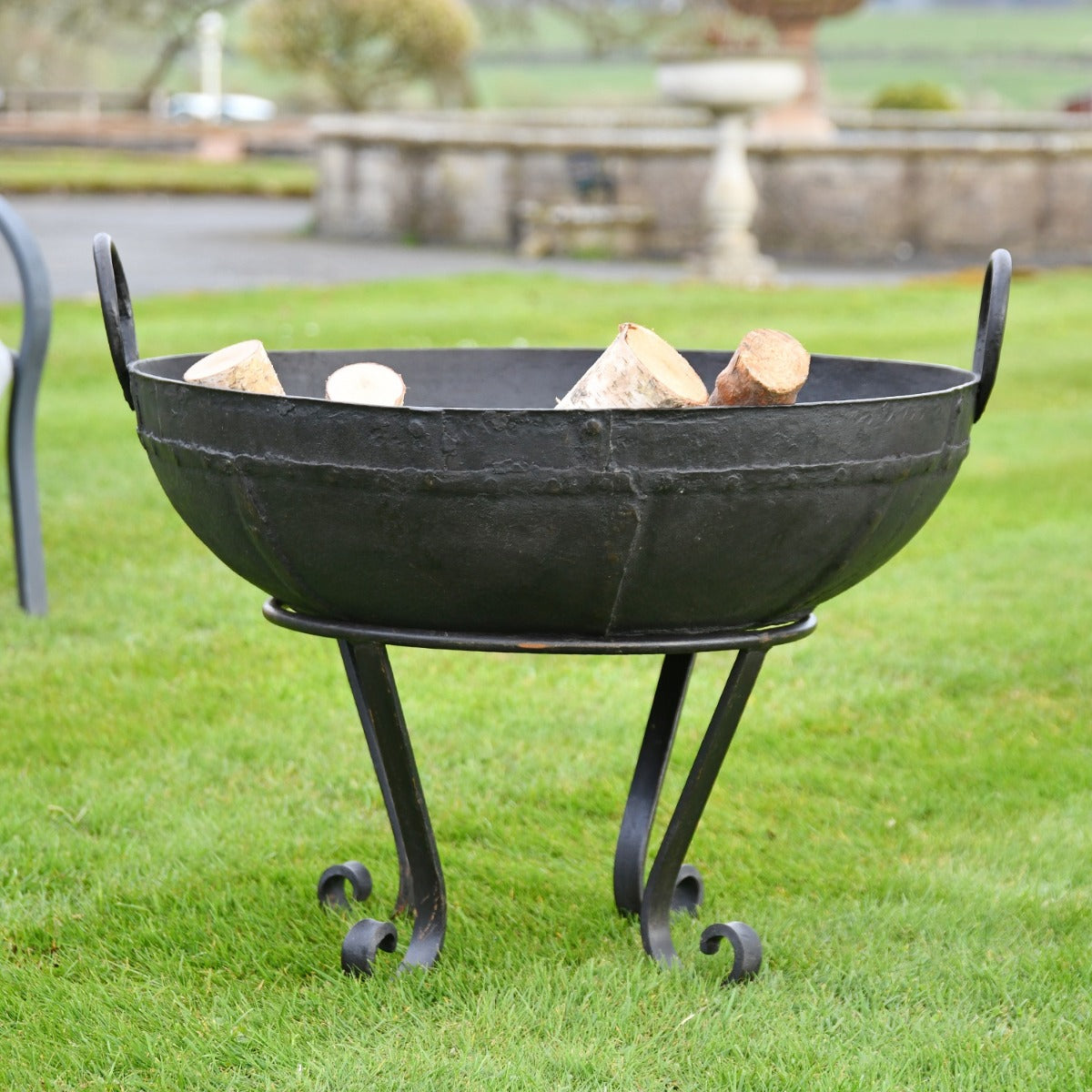 Iron Kadai Fire Bowl- 70cm with stand 
