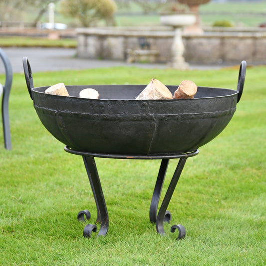 Iron Kadai Fire Bowl- 70cm with stand 