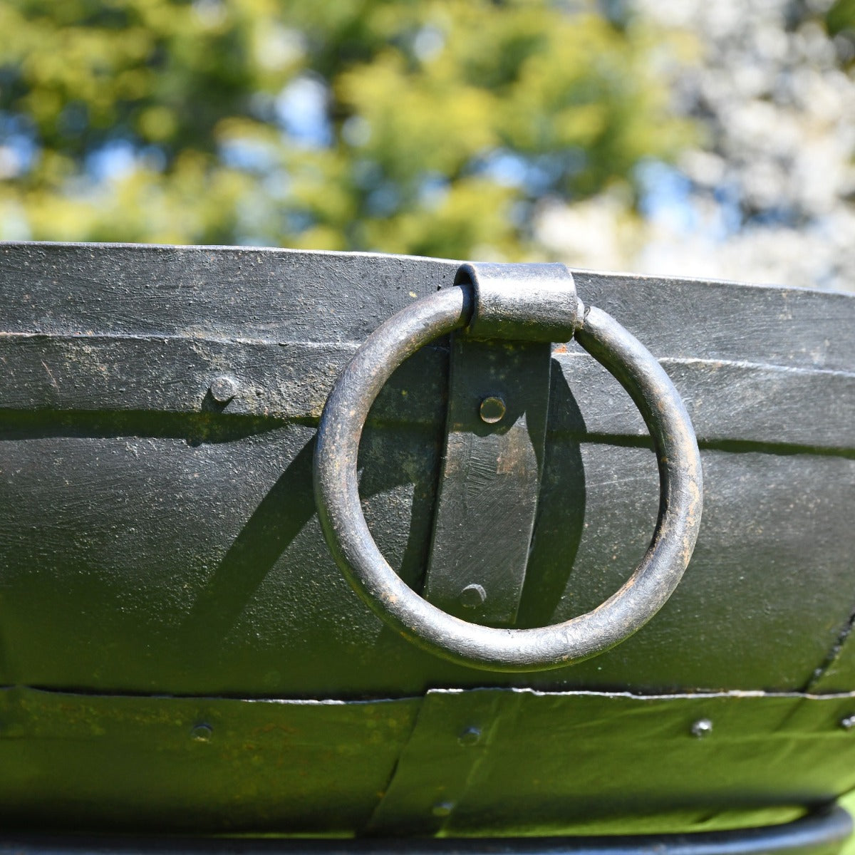 Close up of drop handle 