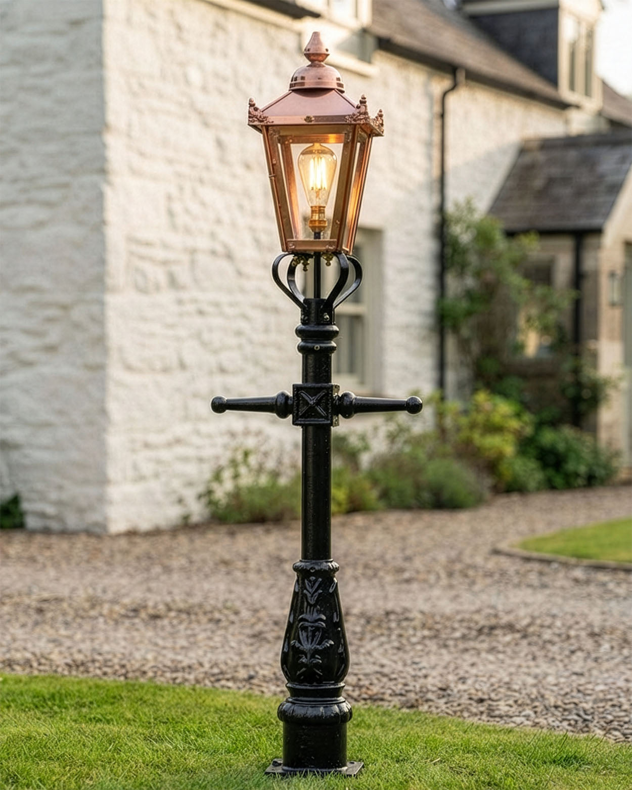 Copper Victorian Miniature Lamp Post - 1.5m Digital Illustration 