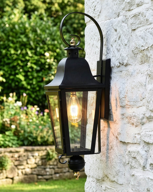 'Devonshire' Black Wall Lantern Digital Illustration