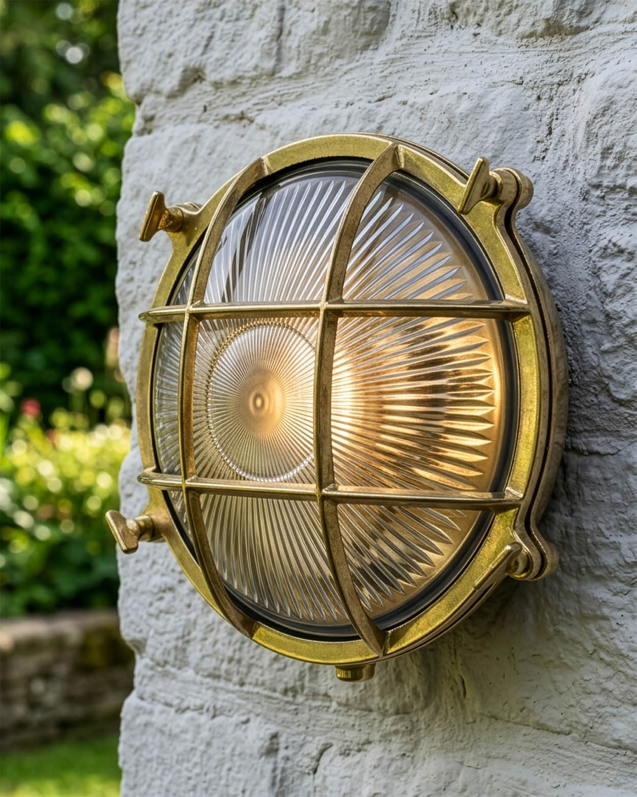 'Windermere' Antique Brass Nautical Outdoor Wall Light Digital Illustration