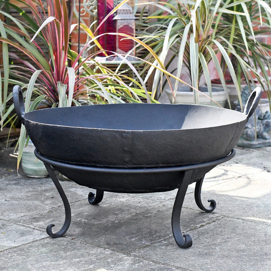 80cm Diameter Wrought Iron Kadai Fire Bowl