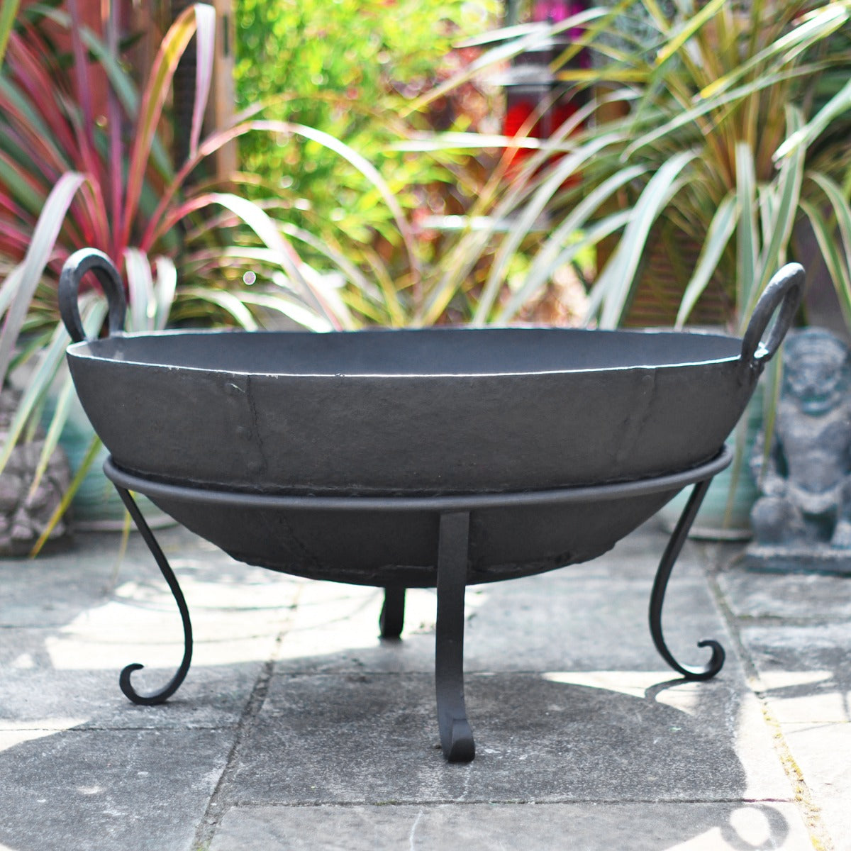 80cm Diameter Wrought Iron Kadai Fire Bowl
