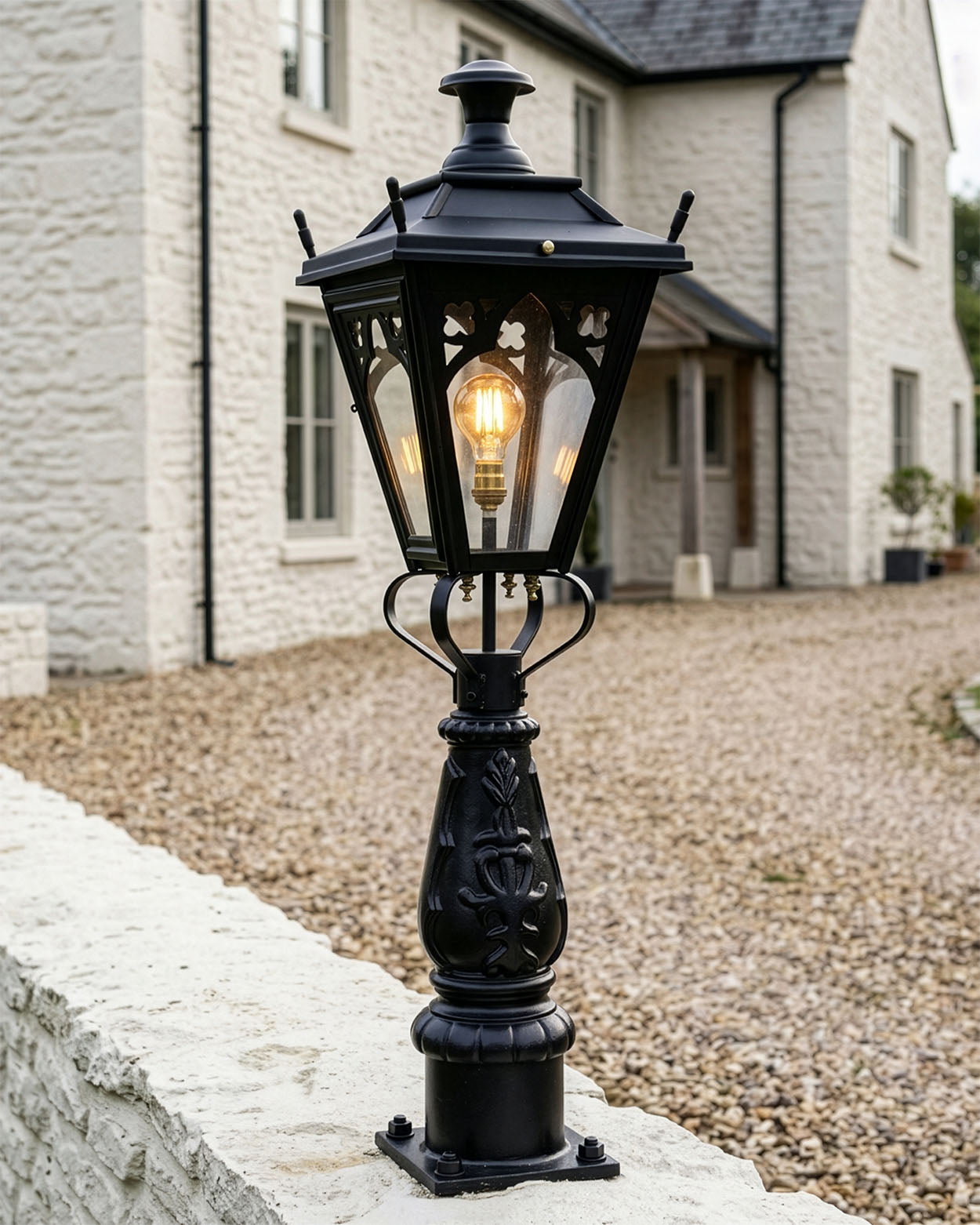 Gothic Pillar Post Light Digital Illlustration 