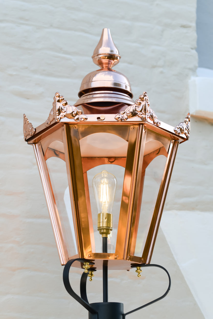 87cm Copper Hexagon Lantern 