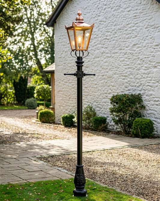 Copper Victorian Garden Lamp Post - 3.25m Digital Illustration