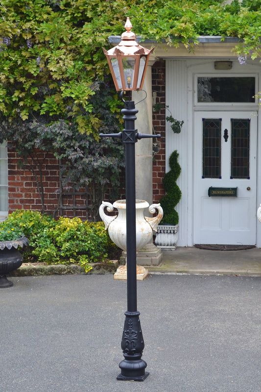 Copper Hexagonal Garden Lamp Post