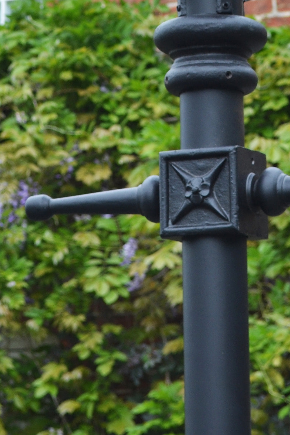 Close Up Of The Detailed Ladder Bars On The Garden Lamp Post