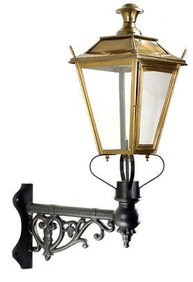 Medium Antique Brass Dorchester, Corner Capella Wall Light Set