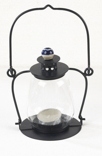 Midnight Blue Garden Candle Lantern