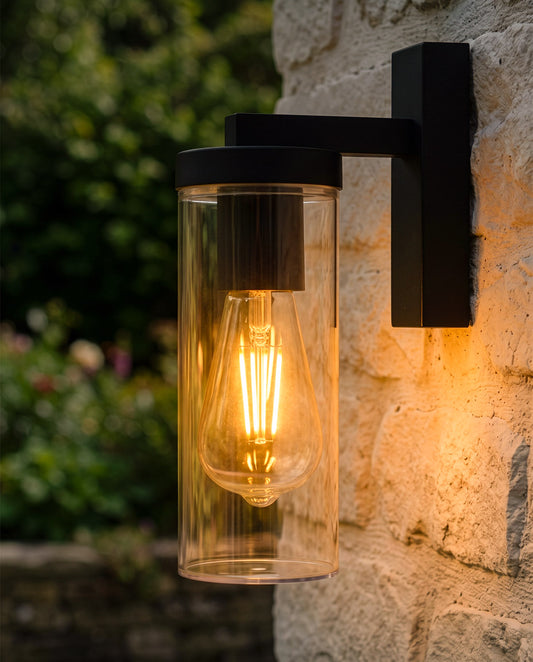 'Langley' Contemporary Wall Light Digital Illustration At Night