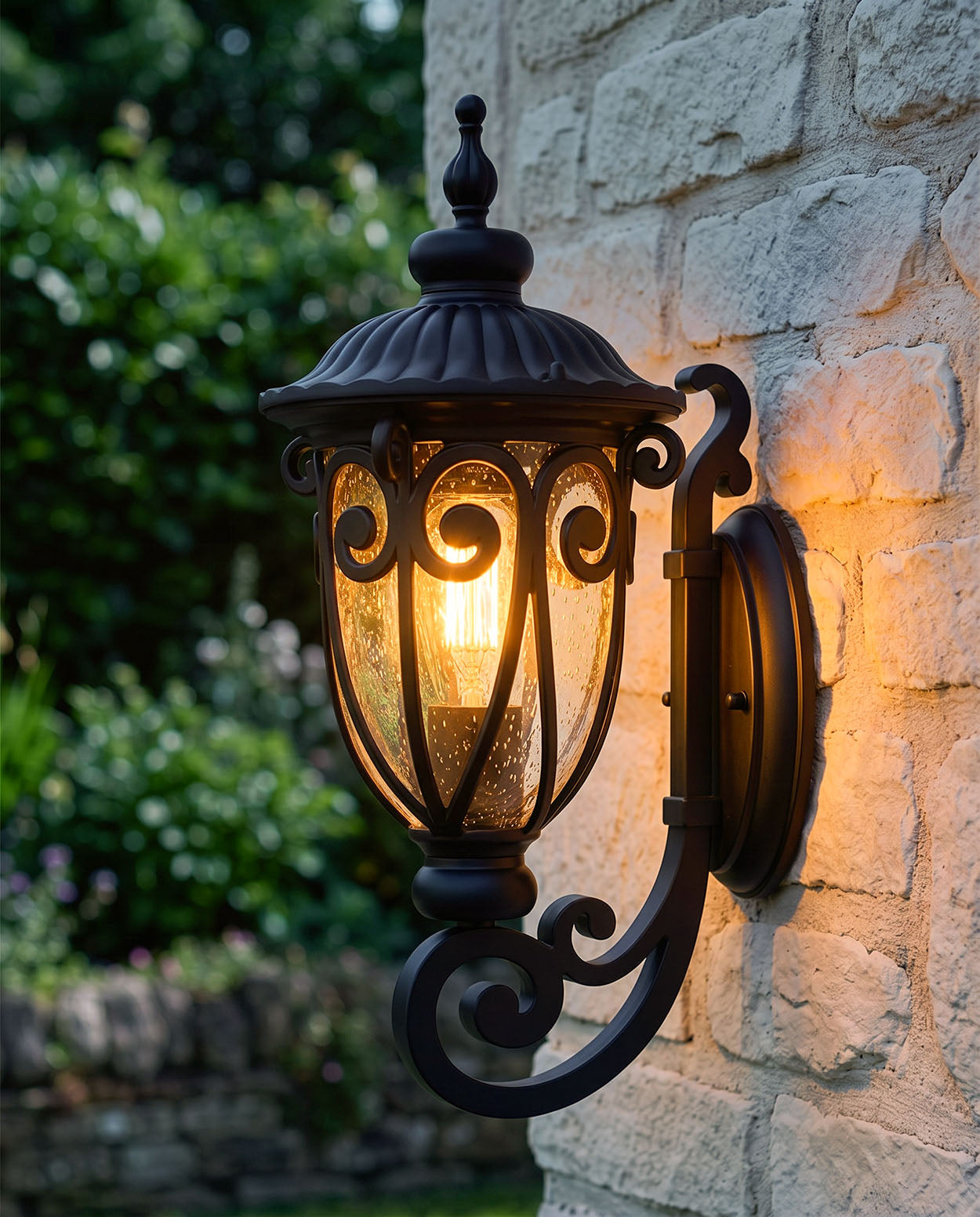 'Colshaw' Small Bottom Fix Traditional Wall Light Digital Illustration At Night