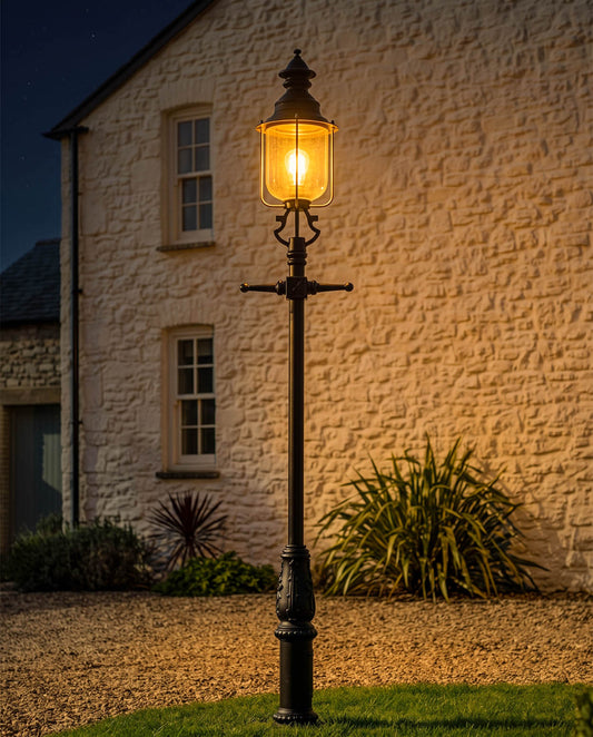 Victorian Belgravia 2.9m Lamp Post Digital illustration At Night 