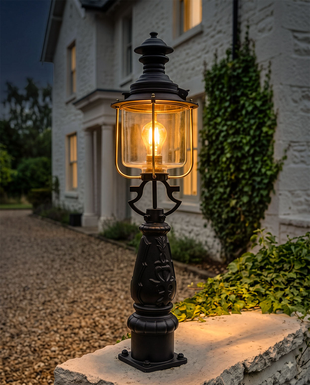 Belgravia Bollard Light Digital illustration At Night 