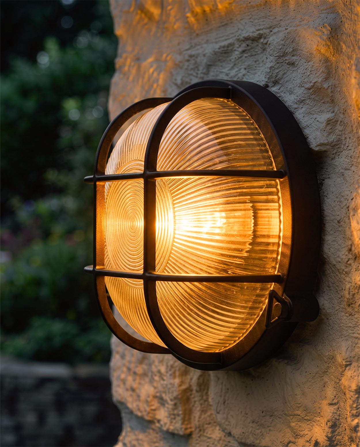 'Austerson' Nautical Inspired Wall Lantern Digital Illustration At Night