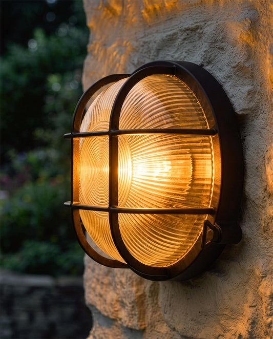 'Austerson' Nautical Inspired Wall Lantern Digital Illustration At Night