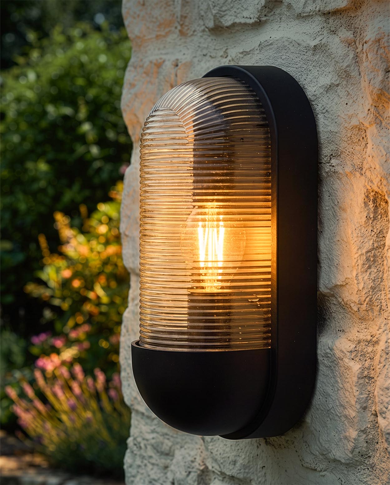 'Crewood' Contemporary Cylinder Wall Light Digital Illustration At Night