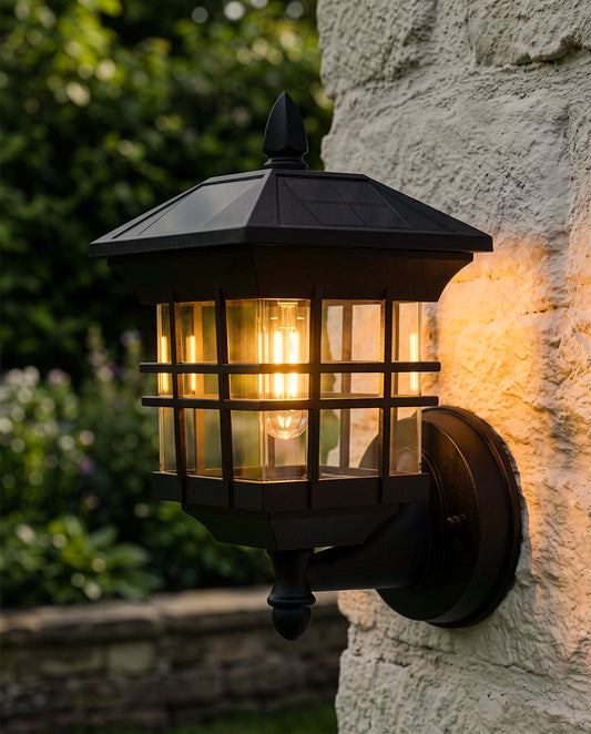 'Henlow' Bottom-Fix Wall Light Digital illustration At Night