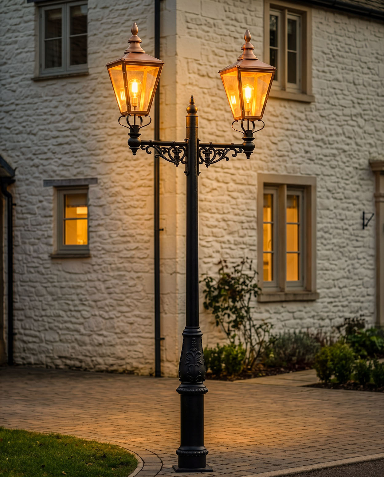 DOUBLE HEADED MANSION LIGHT Digital Illustration At Night