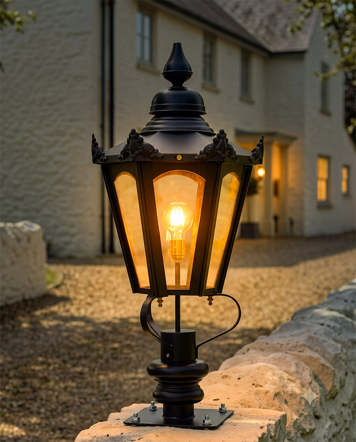 Black Hexagon Entrance Light Set - 102cm