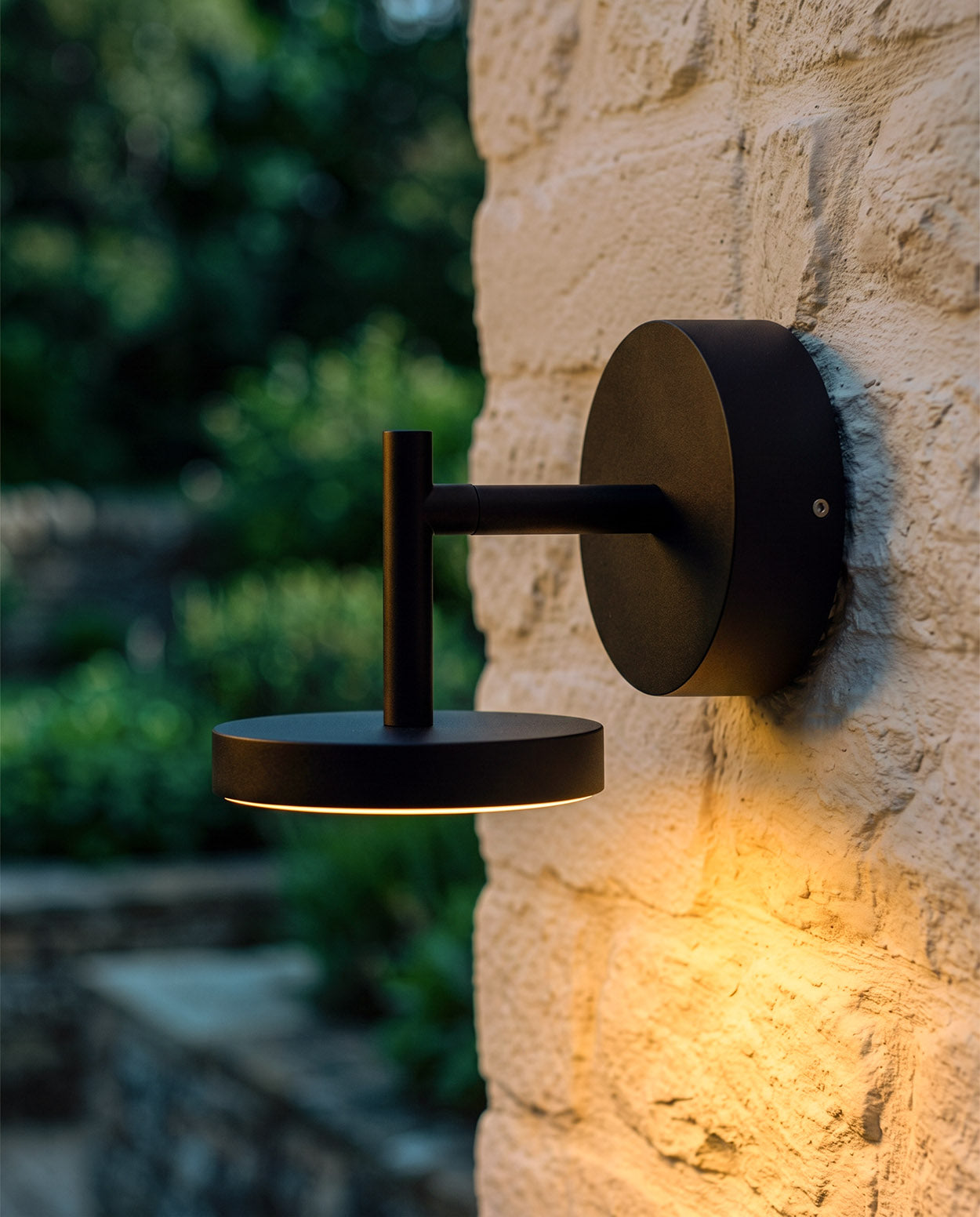 'Disc' Adaptable Wall Light Digital Illustration At Night