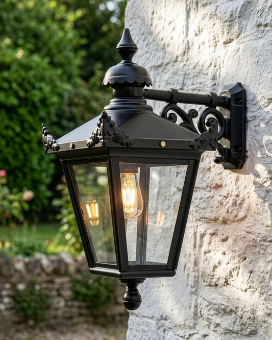Digital Illustration Of The Large Black Top Fix Victorian Wall Lantern