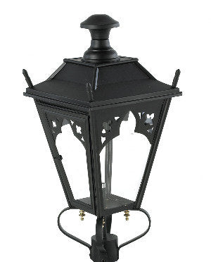 Gothic Lamp Post Black 2.7m lantern head