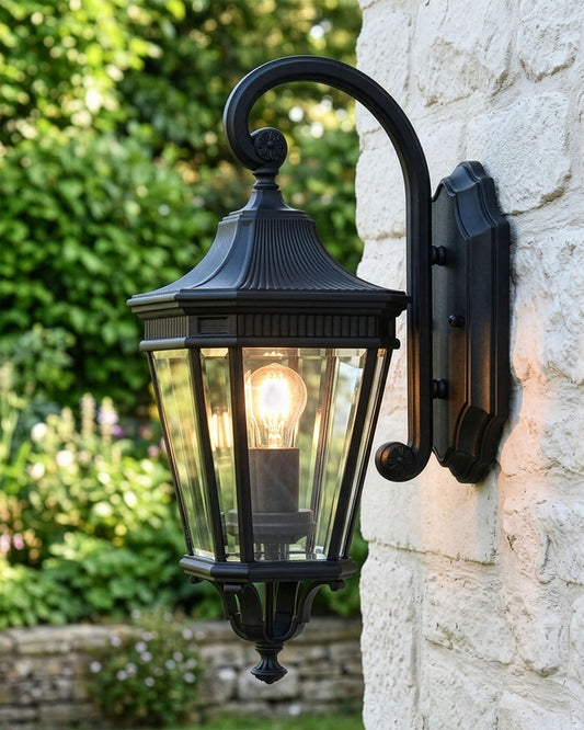 BLACK TRADITIONAL SUSPENDED WALL LANTERN Digital Illustration