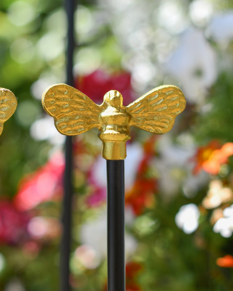 Close up of the bee finial
