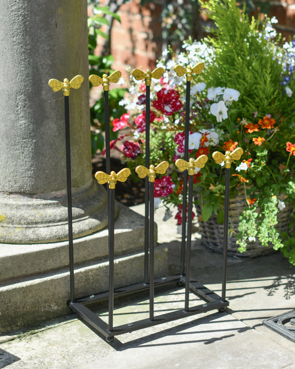 'Abeille' Bee Inspired Black And Gold Boot Rack