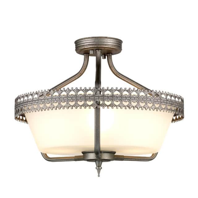 'Acton' Semi Flush Traditional Pendant Light - thumbnail