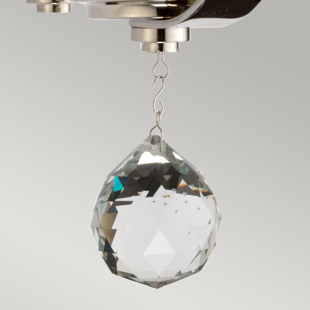 View of the crystal bottom finial
