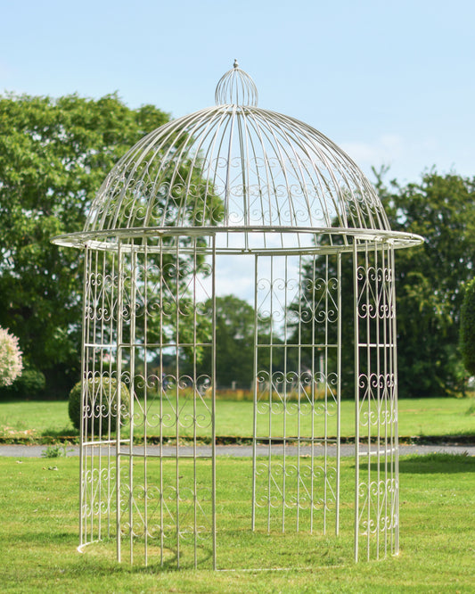 'Adlington' Wrought Iron Cream Gazebo 