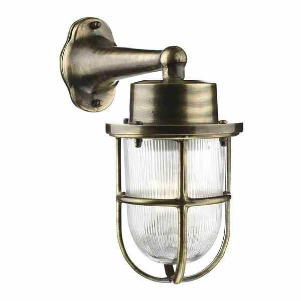 Antique Brass Harbour Nautical Style Down Wall Light