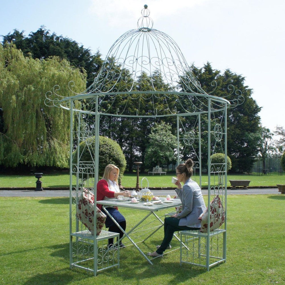 Life size scale of 'St Rimini' Pale Green Gazebo 