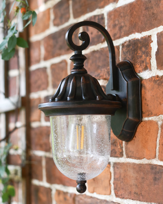 'Anderson' Copper Traditional Outdoor Top Fix Wall Light
