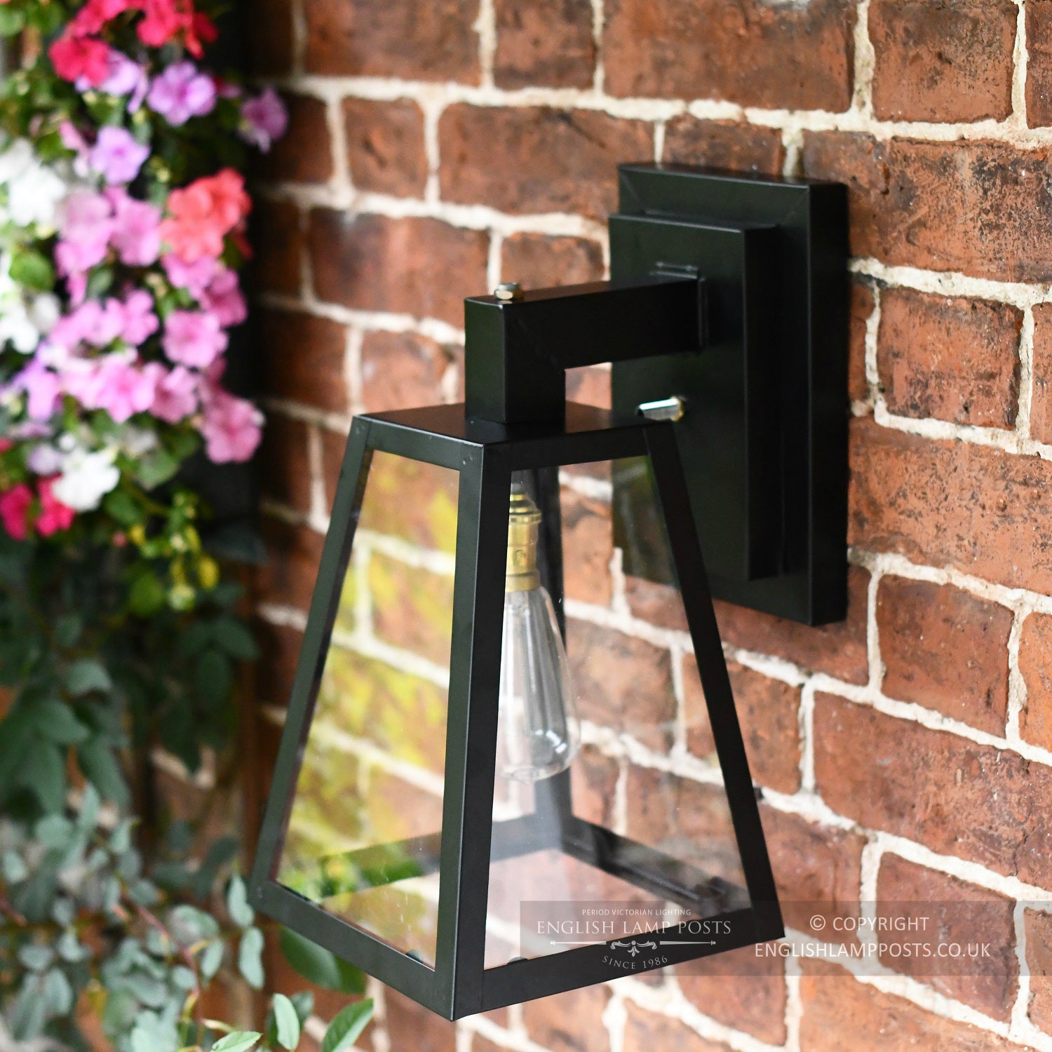 Angular Design Black Modern Wall Lantern