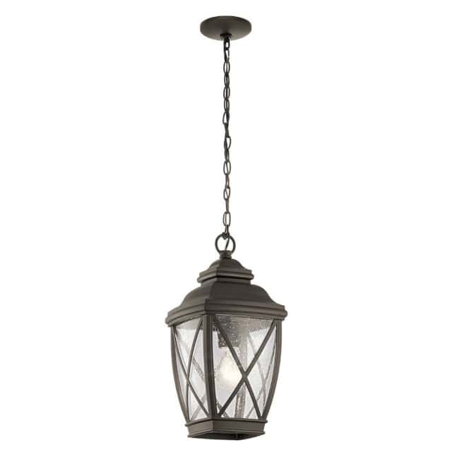 'Anlaby' Victorian Chain Hanging Lantern In Bronze - thumbnail