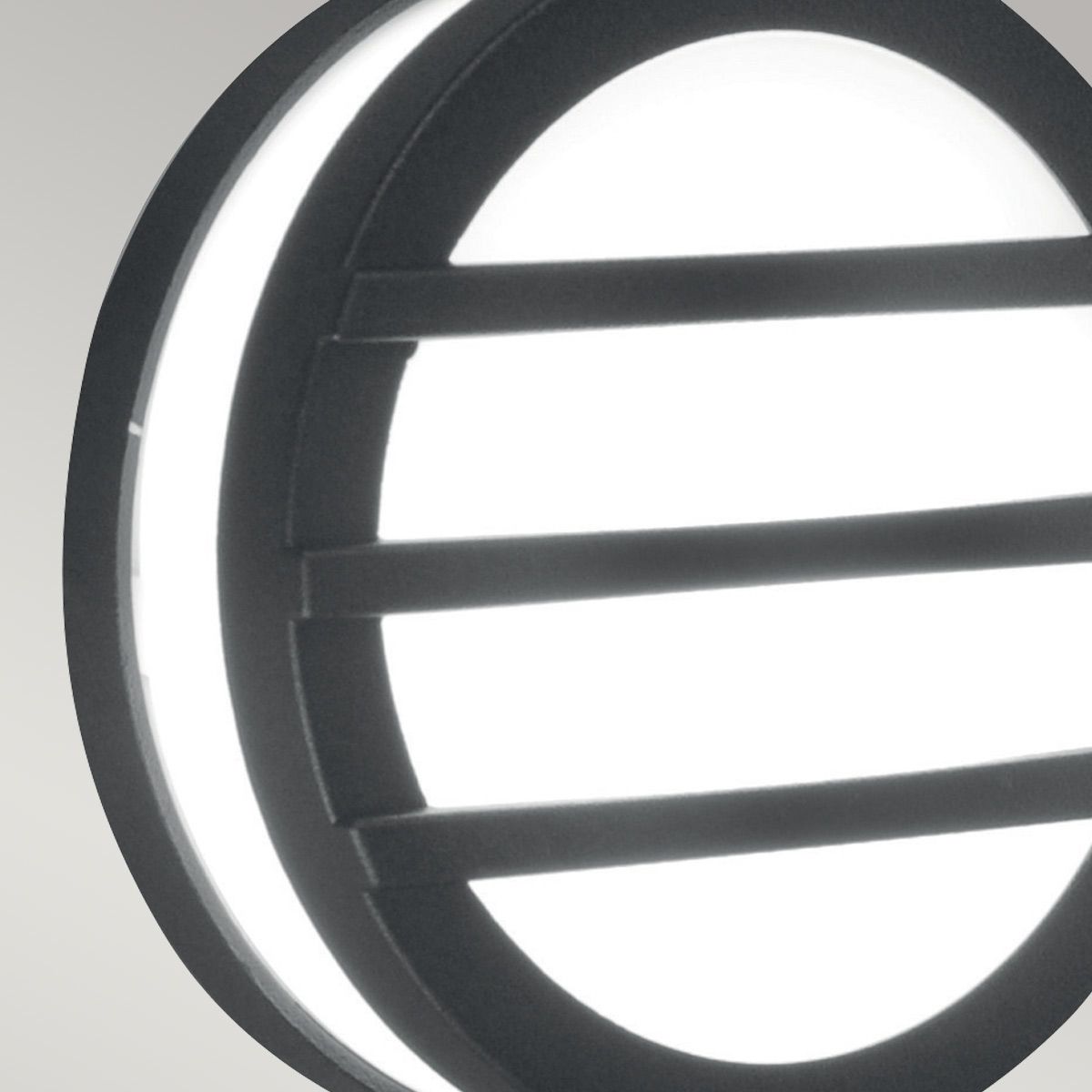 Contemporary Circular LED Triple Stripe Flush Wall or Ceiling Light detail 2