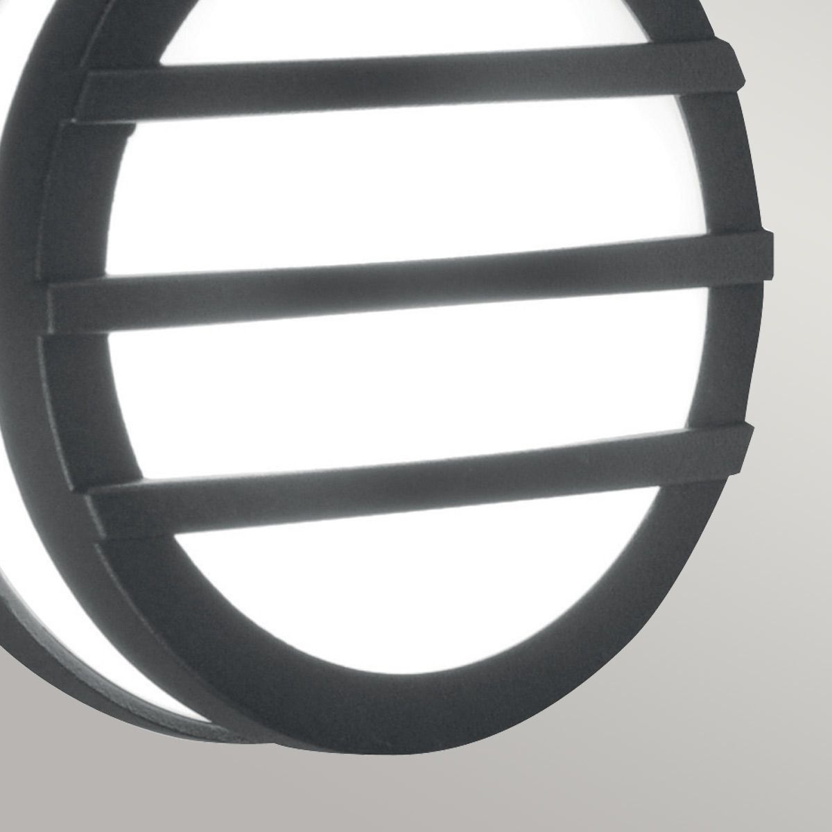 Contemporary Circular LED Triple Stripe Flush Wall or Ceiling Light detail 1