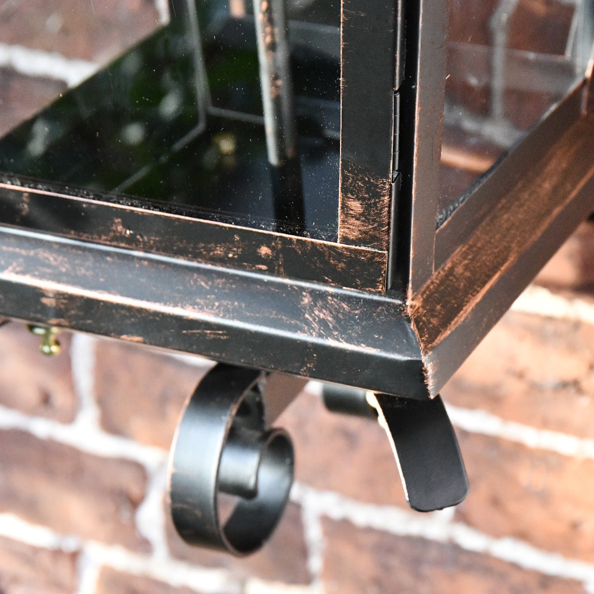 Antique Black and Gold Finish Extra Large Wall Lantern