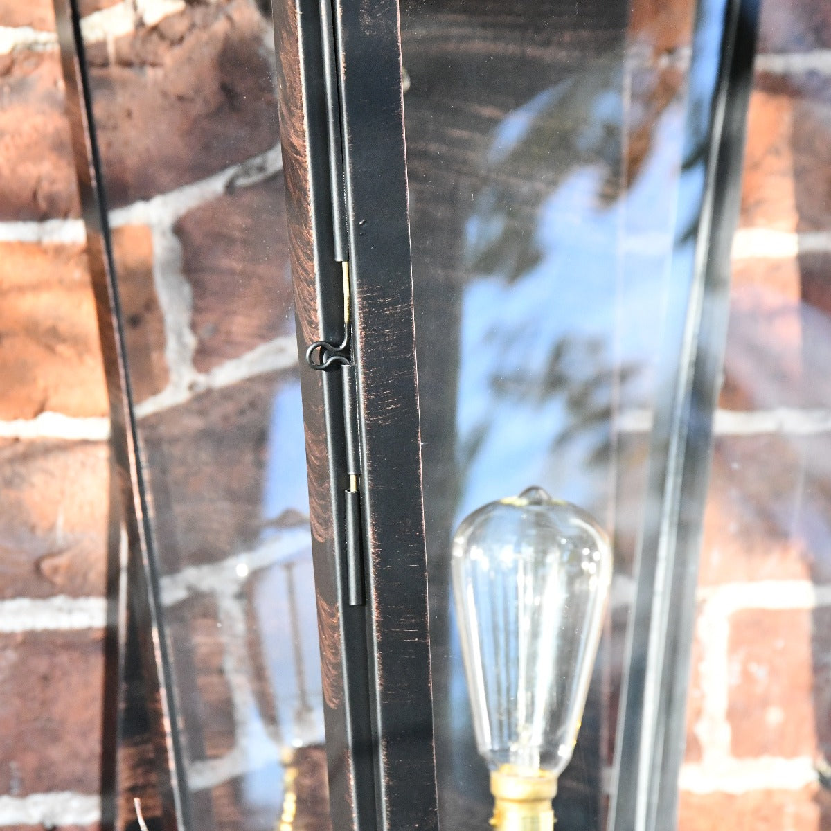 Antique Black and Gold Finish Extra Large Wall Lantern