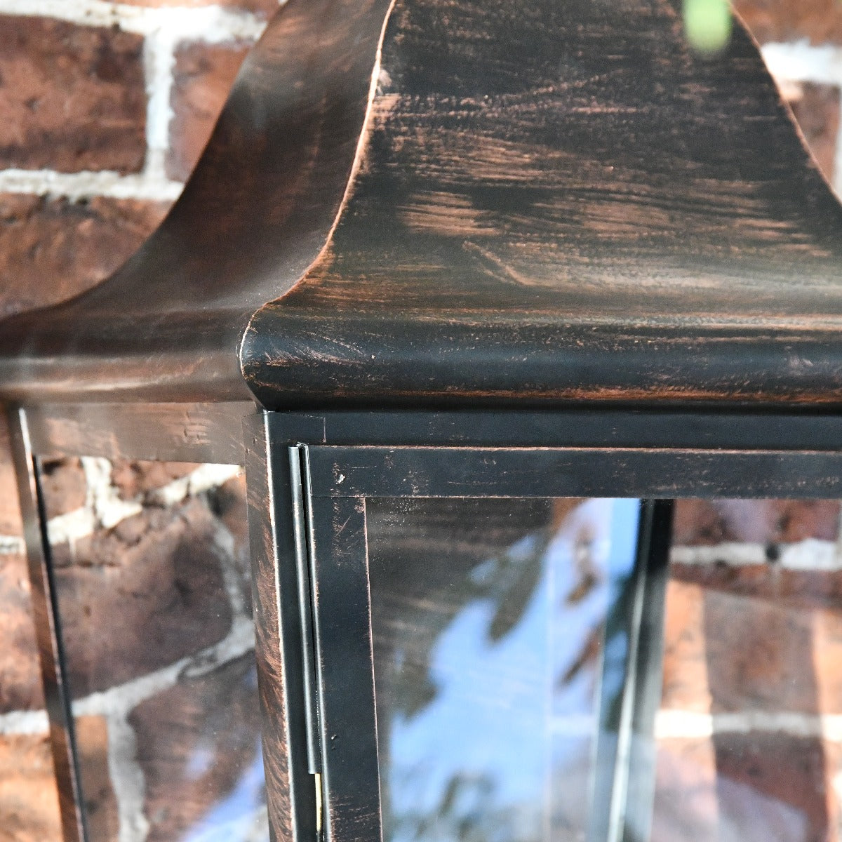 Antique Black and Gold Finish Extra Large Wall Lantern