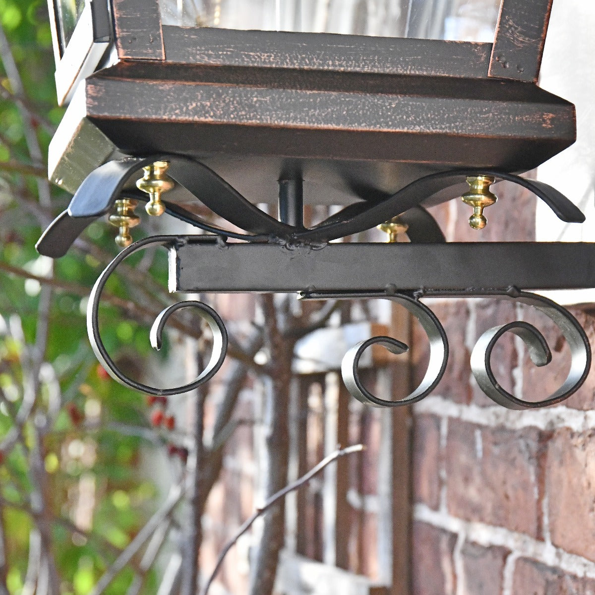 Antique Black and Gold Finish Extra Large Wall Lantern