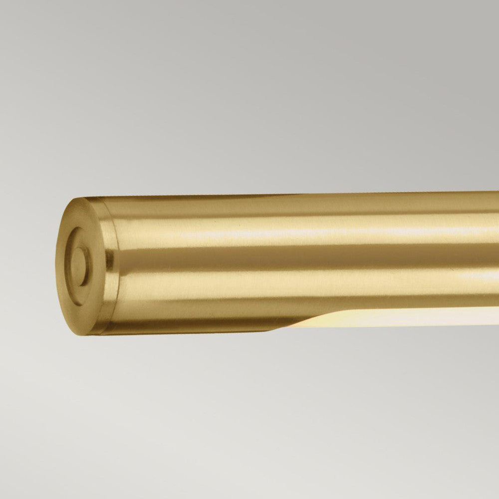 Close up of the brass picture light end