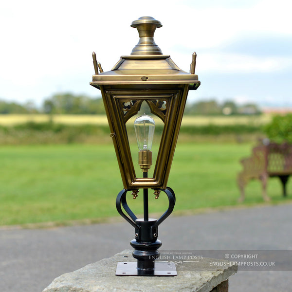 Antique Brass 'Canterbury' Pillar Light - 71cm