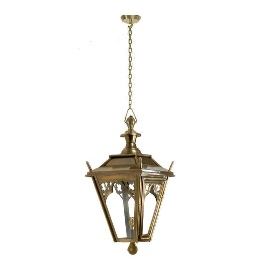 Antique Brass Canterbury hanging lantern